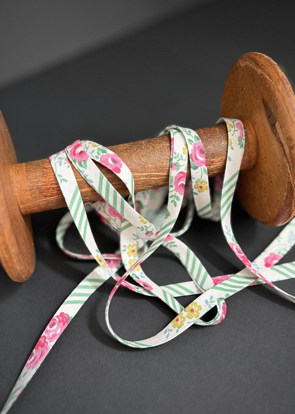 DOUBLE FOLD BIAS BINDING, Cath Kidston Stripe Green