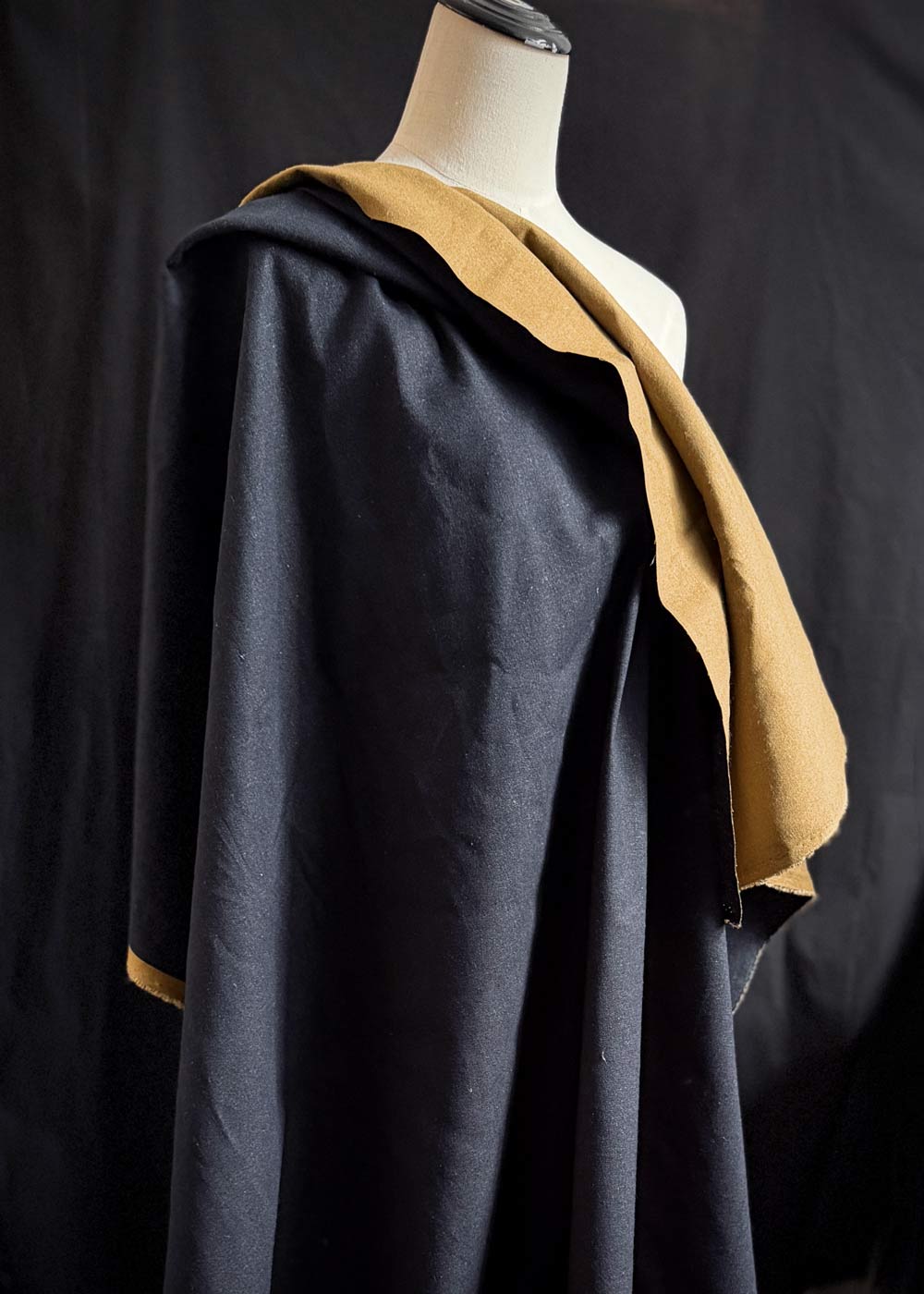 Contraire Rayon Hemp - Navy on Ochre