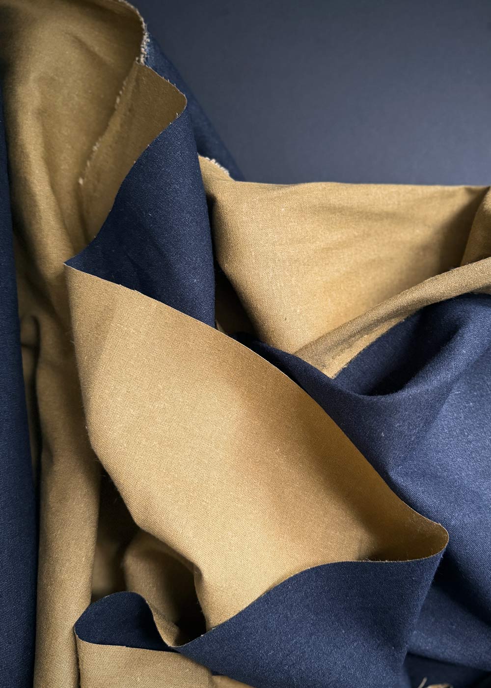 Contraire Rayon Hemp - Navy on Ochre