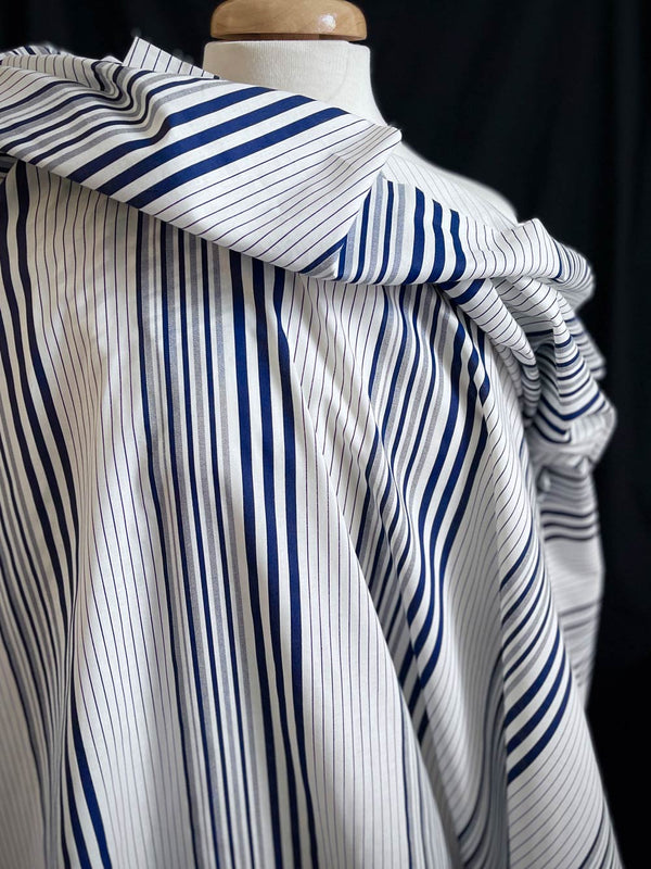 Multi Stripe Shirting - Navy