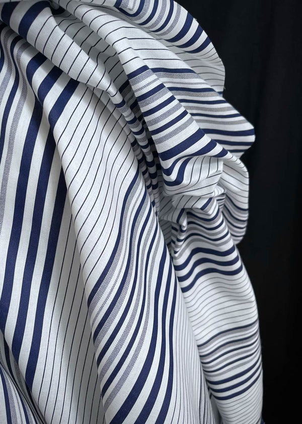 Multi Stripe Shirting - Navy