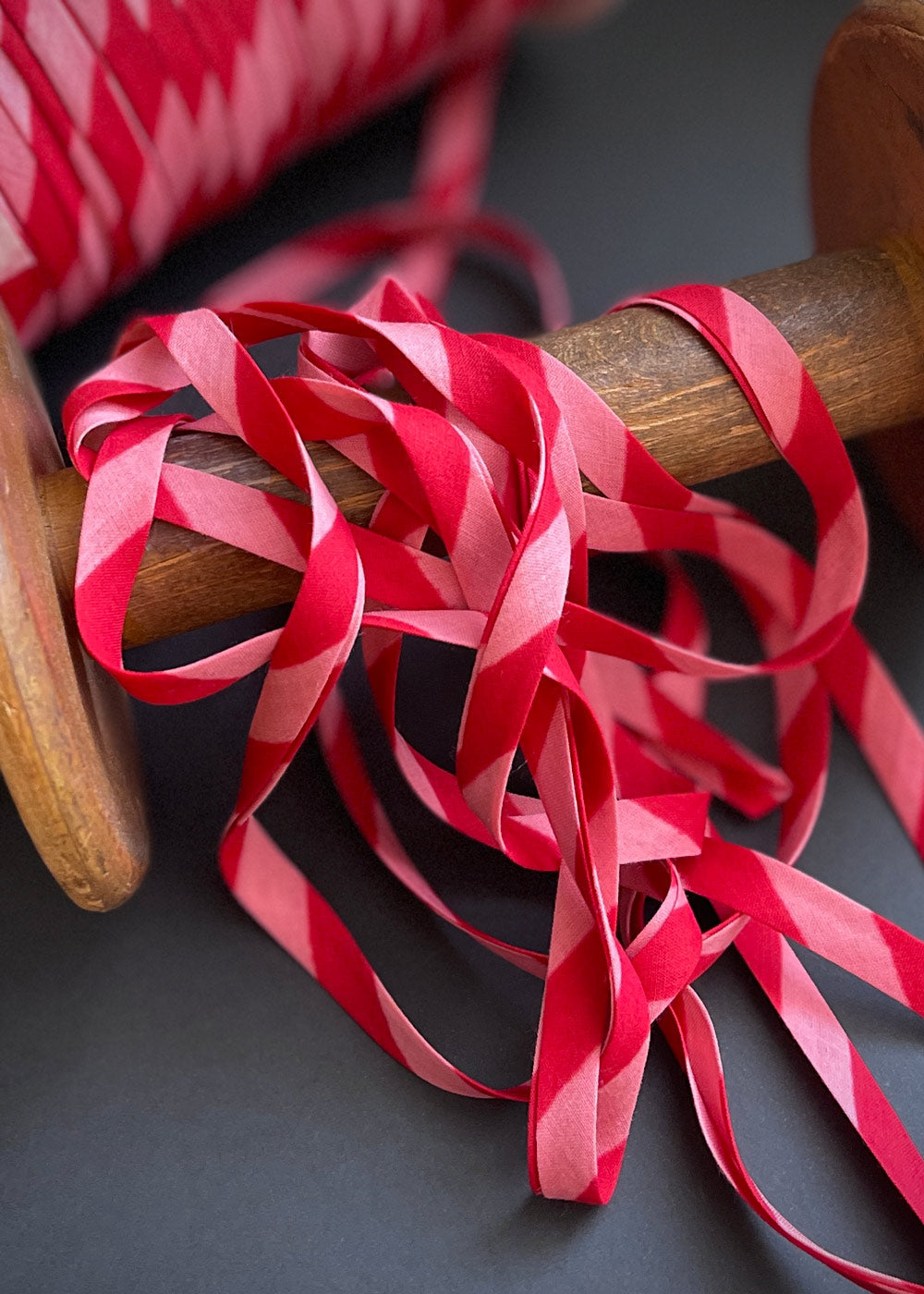 DOUBLE FOLD BIAS BINDING, Ruby Stripe – Miss Maude