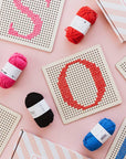Pegboard Cross Stitch Letter Kit. Mustard