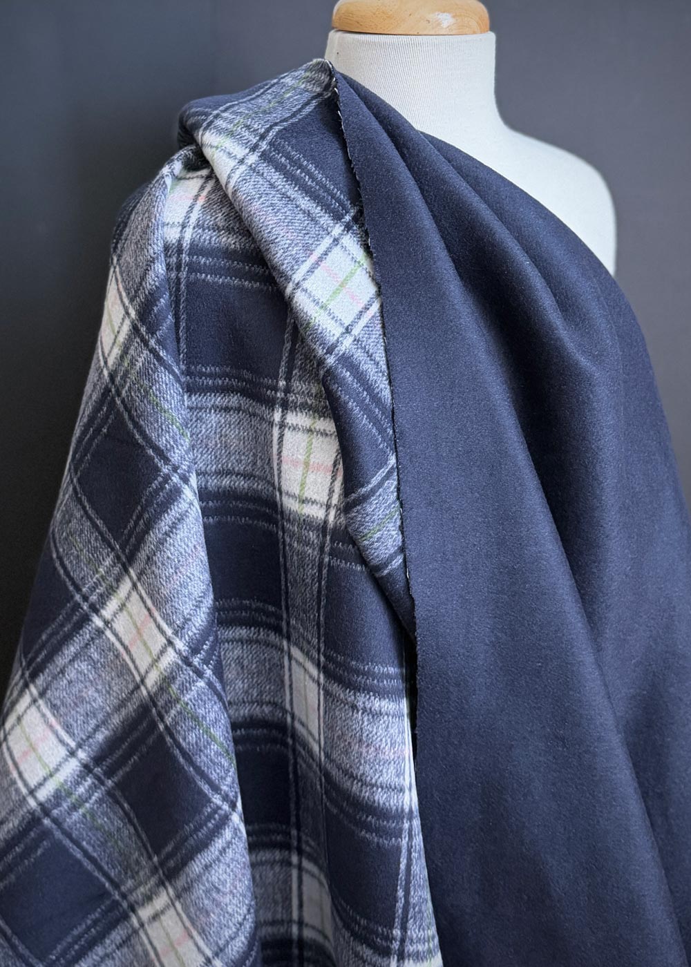 Double Sided Wool Coating, Sampson Check