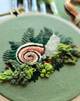 Forest Snail Intermediate Embroidery Kit