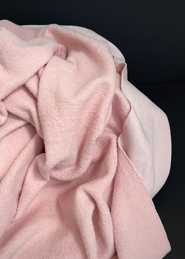 Everest - Cotton Sherpa Knit, Powder Pink