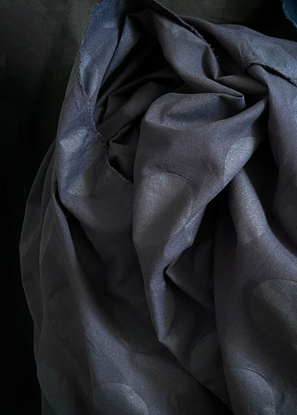 Everything Spot Dark Navy, Japanese Cotton Linen Fabric