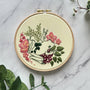 Froggy Flowers - Embroidery Hoop Kit, Nest Embirdery