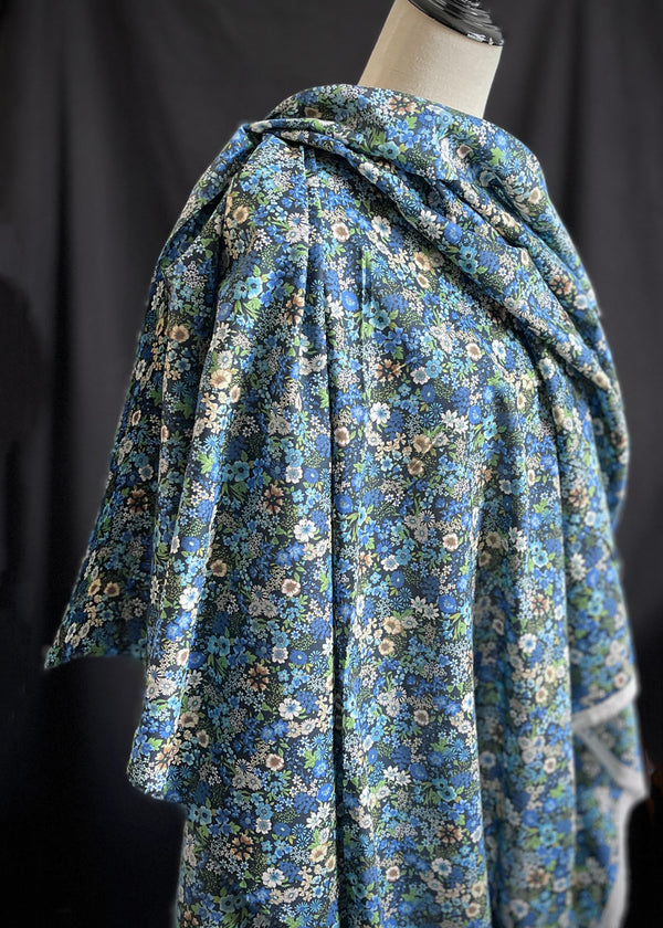 Flownny II, Navy - Fine Cotton Lawn