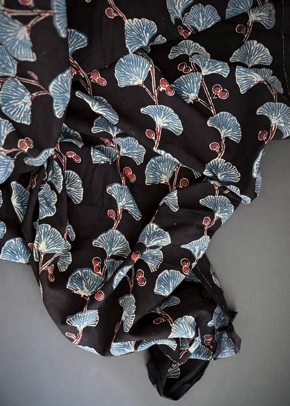 Hand Printed Cotton - Gingko