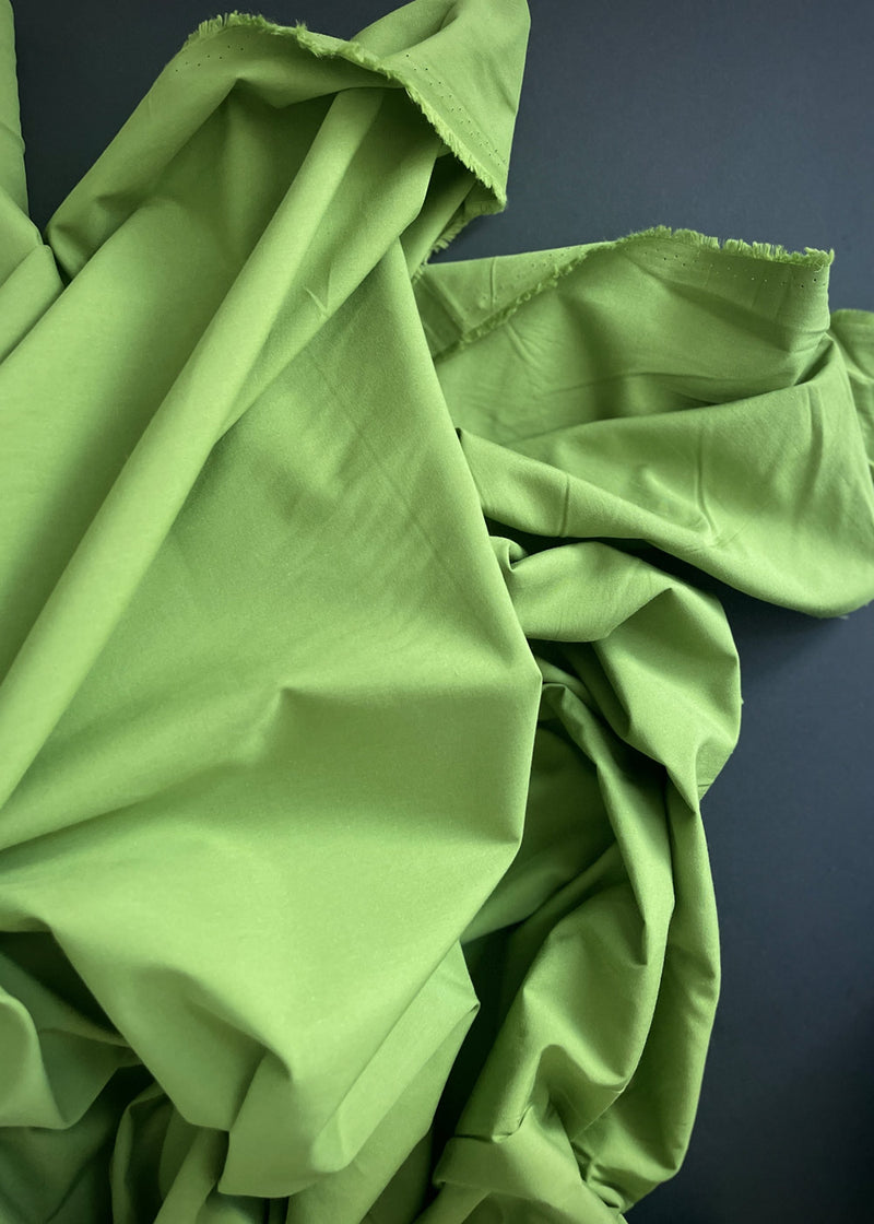 Go to Organics - Fine Cotton Poplin. Spring Green