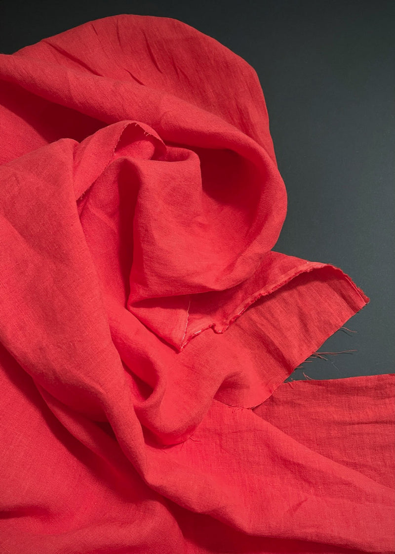Grove Laundered Linen - Vermilion Red