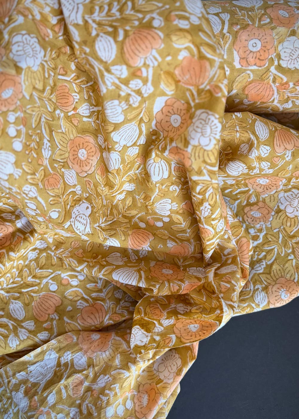 Hand Printed Cotton - Golden Hour