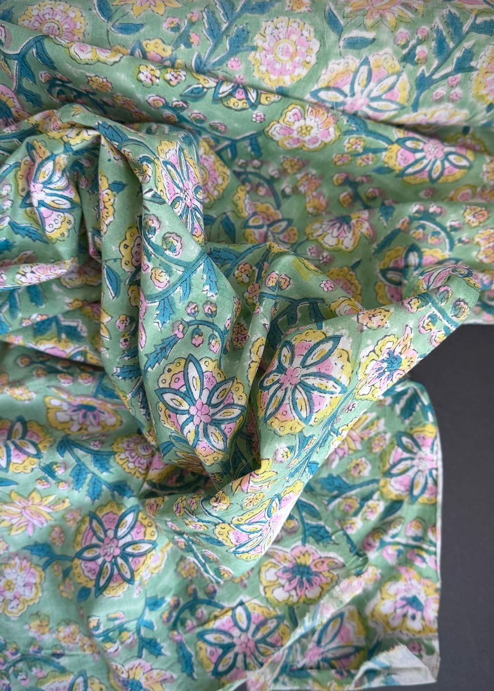 Hand Printed Cotton - Mid Summer