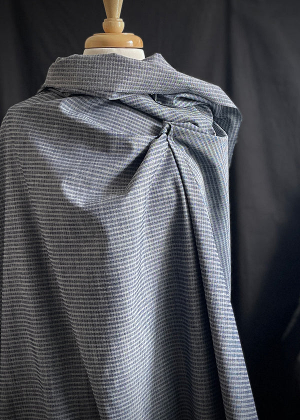 Indigo Check Jacquard Chambray