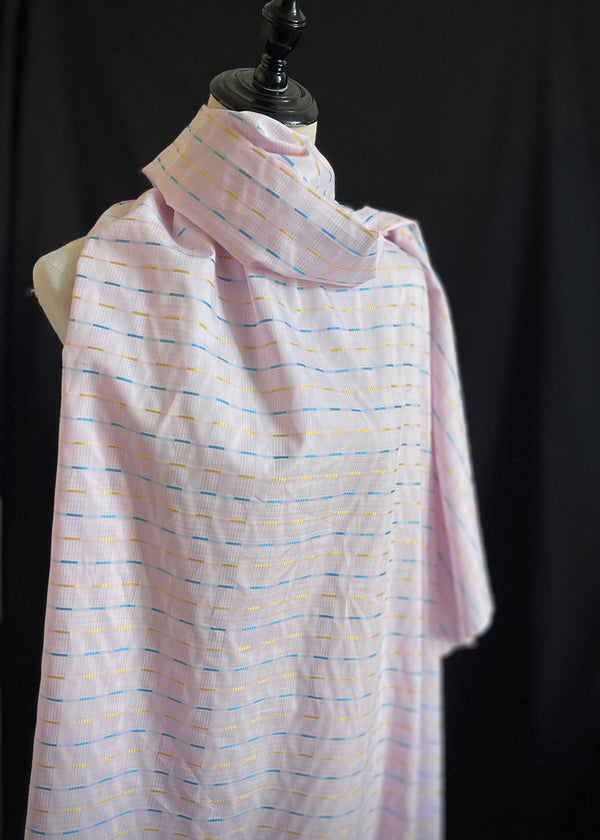 Janie Stripe, Fine Cotton Shirting.  Pink