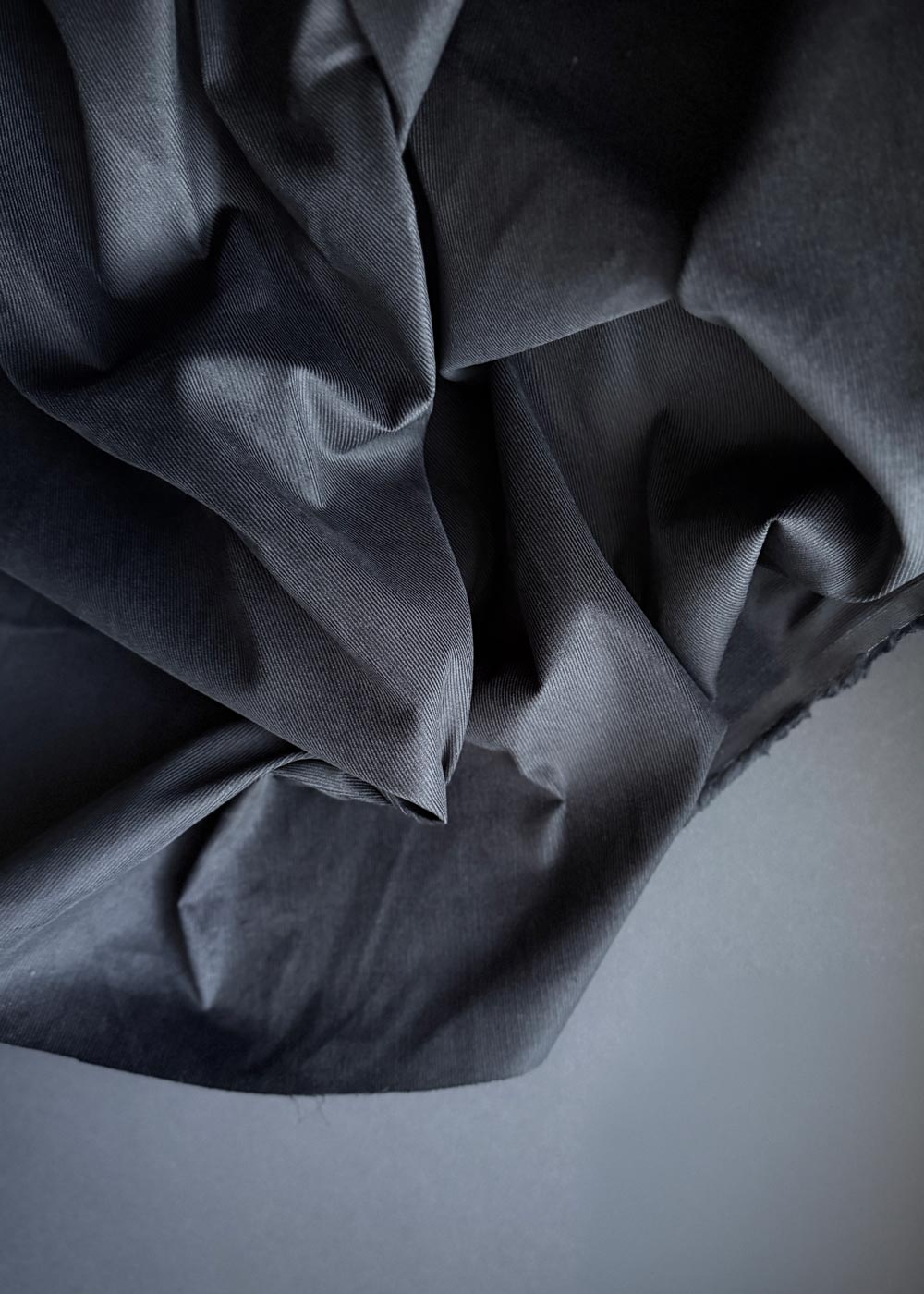 Pinwale Corduroy Fabric - Jet Black