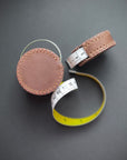 Hand-Stitched Leather Tape Measure: Espresso