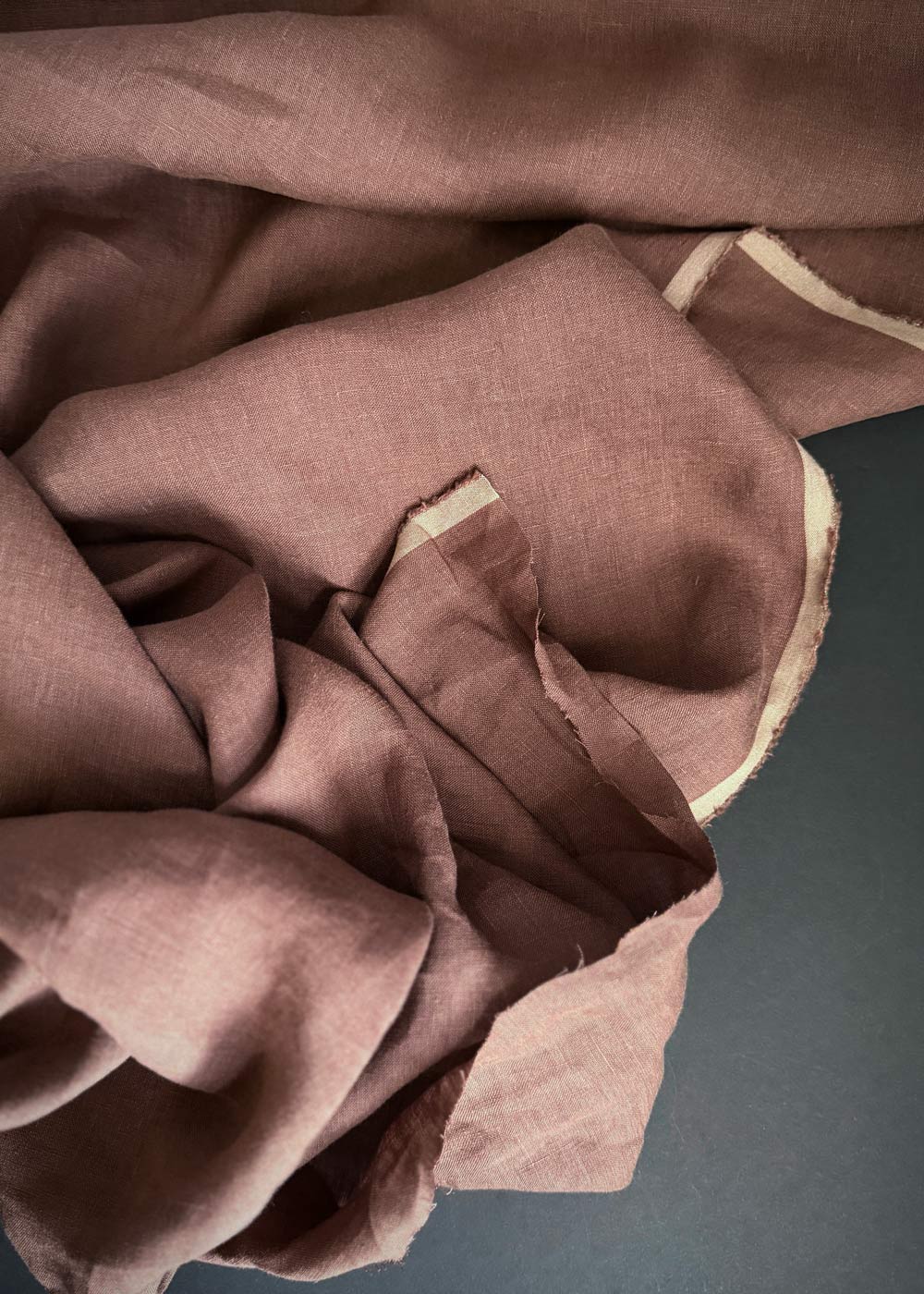 Light Weight Laundered Linen - Cinnamon