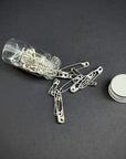 Jar of Mixed Safety Pins