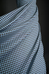 Northern Blues Gingham Laundered Cotton Linen