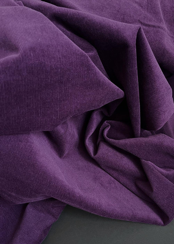 Oban Stretch Needlecord - Caesar's Purple