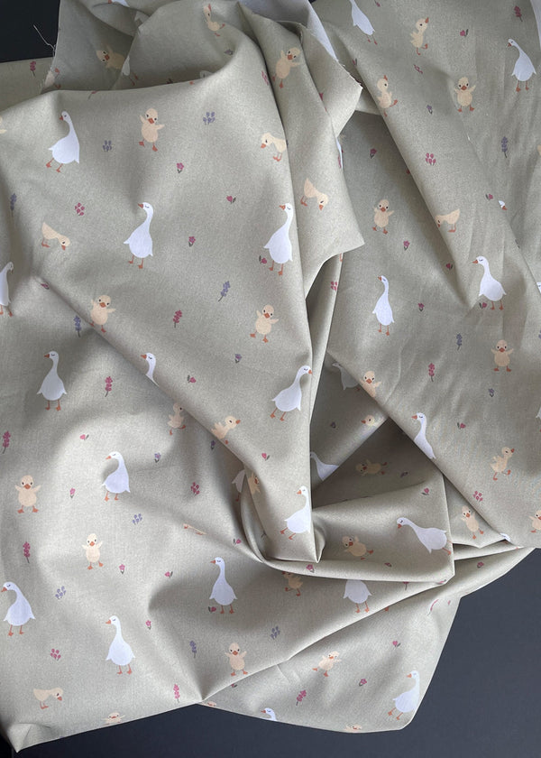 Organic Cotton Poplin - Ugly Duckling, Pale Green