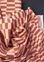 Organic Cotton Poplin - Stairs Pink