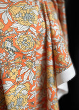 Organic Cotton Poplin - Peonies Sunburst