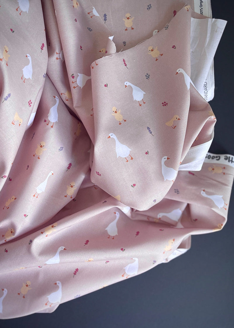 Organic Cotton Poplin - Ugly Duckling, Blush Pink