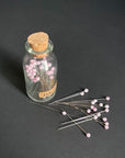 Pink Glass Head Pins