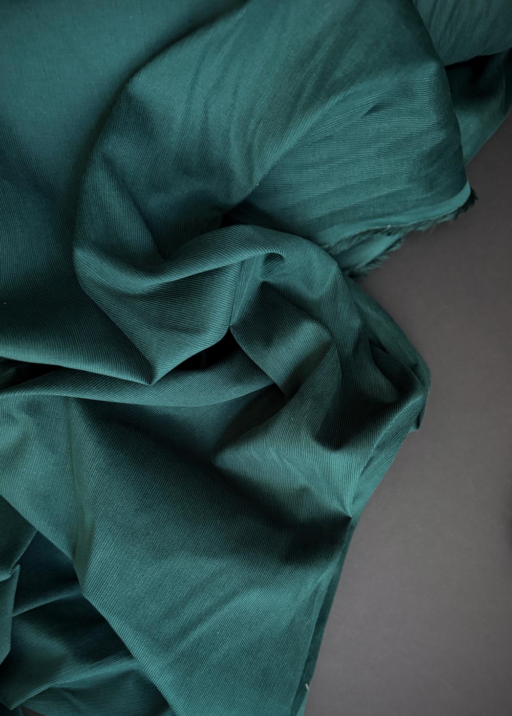 Pinwale Corduroy Fabric - Bottle Green