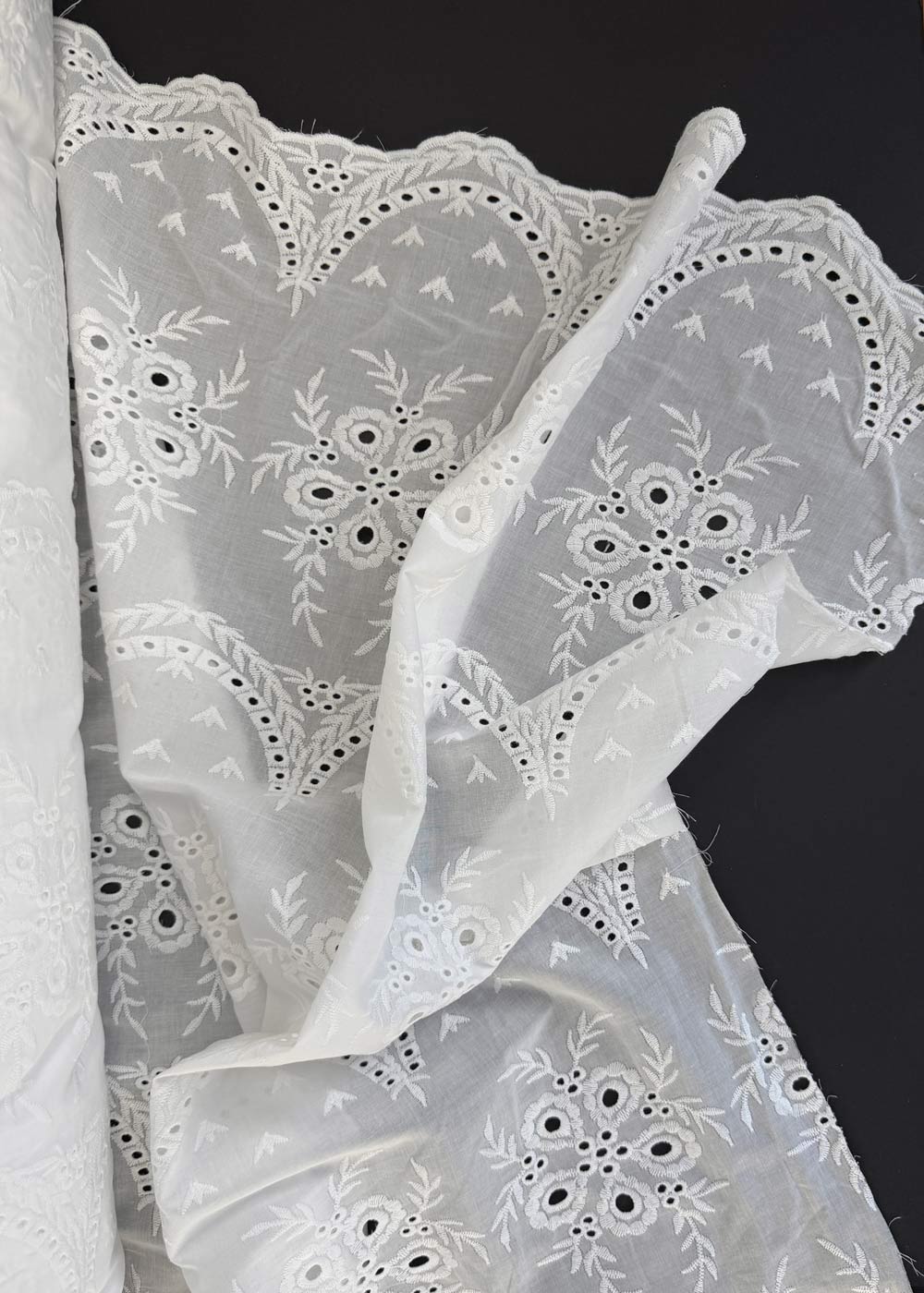Printemps Broderie Anglaise. Blanc