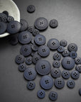 Recycled Hemp Button - Dark Ink