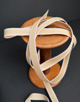 Selvedge Denim Cotton Tape. Beige 15mm