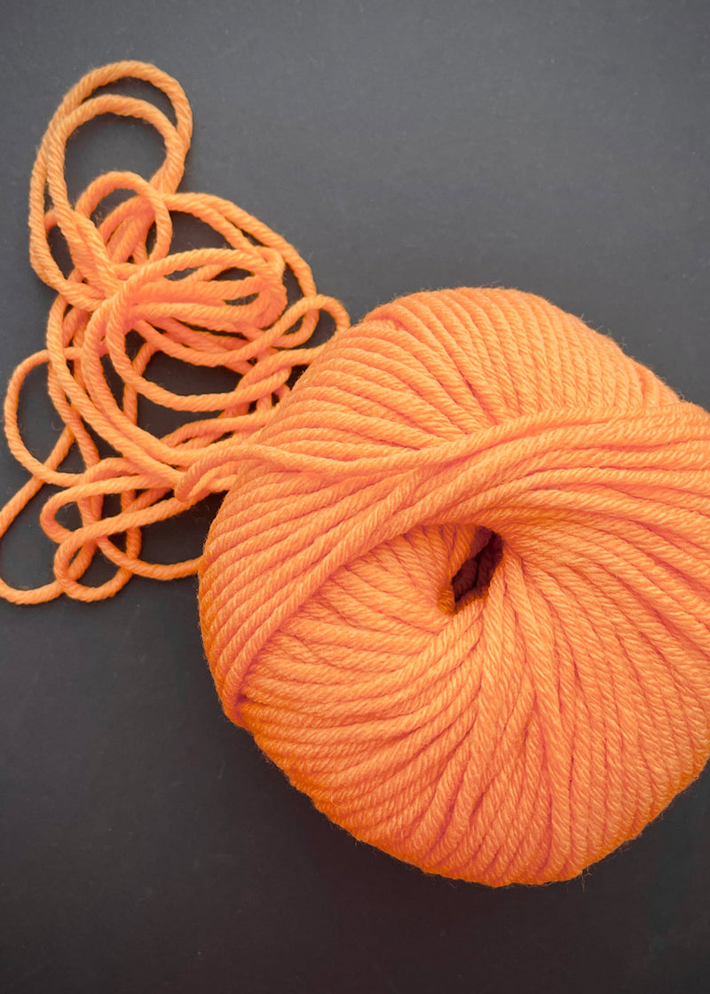 Sesia Yarn. New One Merino 12ply. Bright Orange