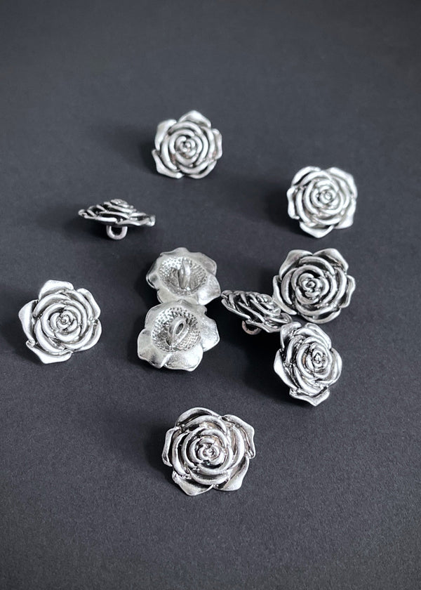 Metal Buttons -  Rose 20mm