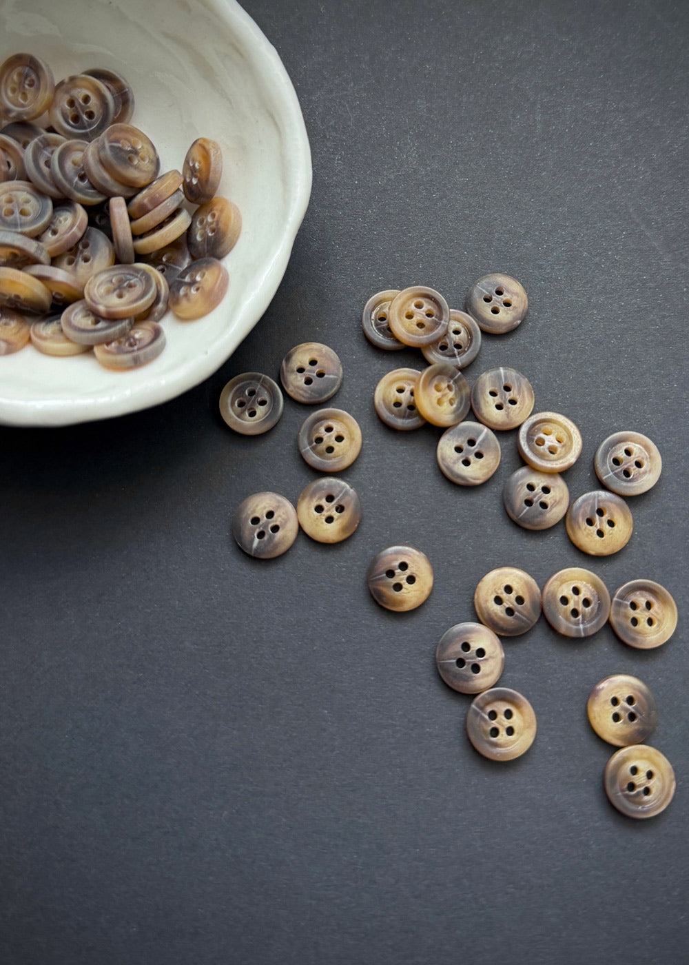 Tan Tortoise Shell Buttons, 10mm
