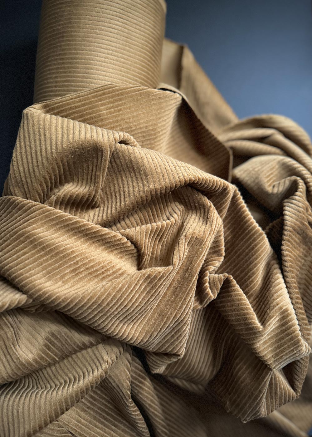 Soft 4.5 Wale Cotton Corduroy.  Dark Gold