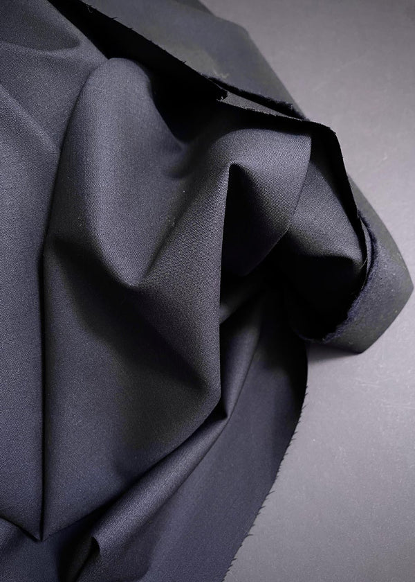 Stretch Wool Suiting, Midnight