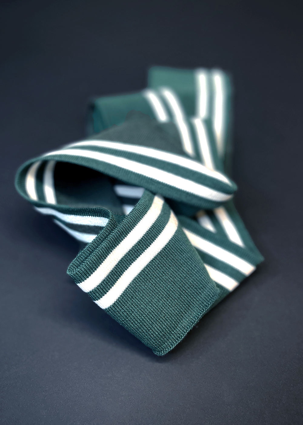 ️Striped Cotton Rib - Dark Green + White – Miss Maude