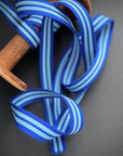 Acrylic Bag Webbing - Electric Blue Stripe