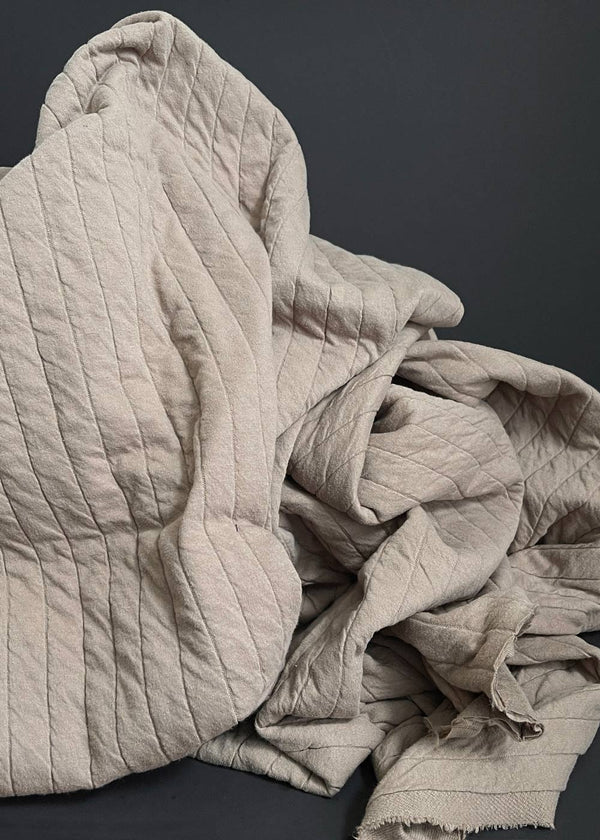 Toto - Quilted Cotton Knit, Taupe
