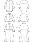 Closet Core Patterns Jenna Shirt and Dress