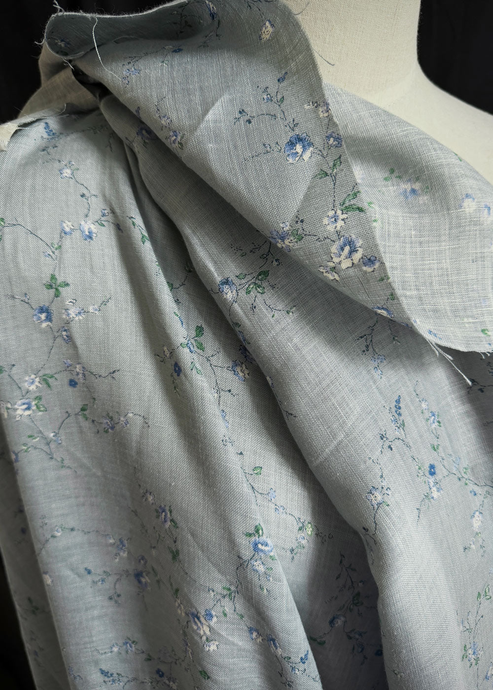 Wildflower Linen - Dusty Blue Grey