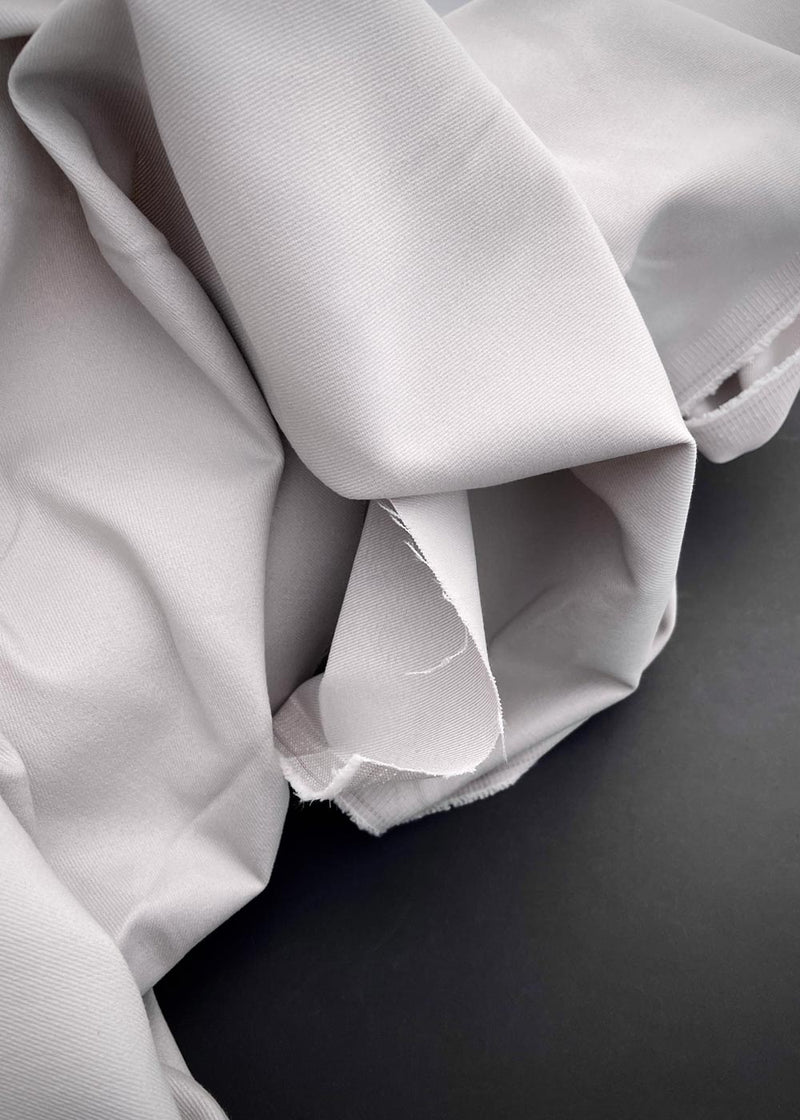 Soft Woven Stretch Denim Fabric With Fleece Bonded Smoky Indigo