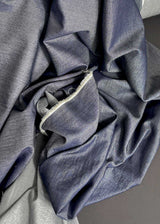 Wool Cotton Blend Chambray Fabric