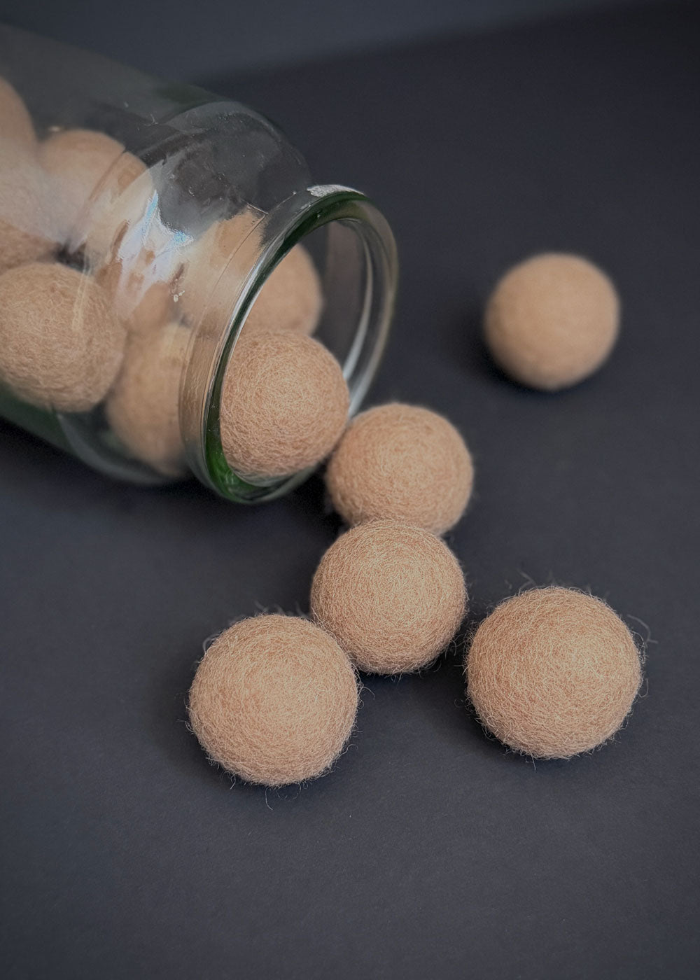 Pure Wool Felt Ball. Camel