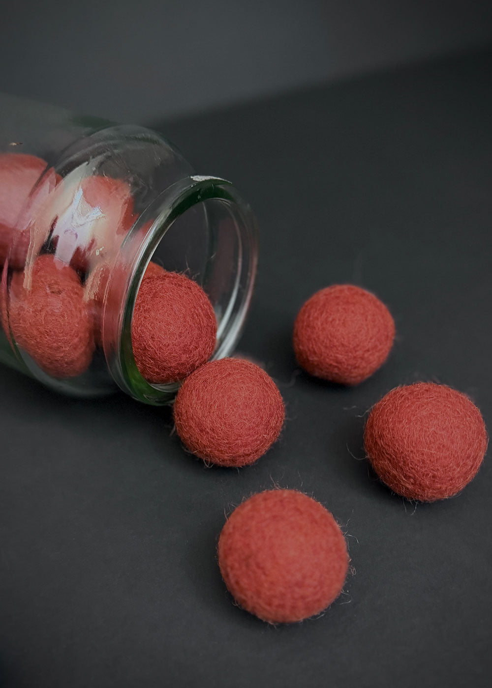 Pure Wool Felt Ball. Copper