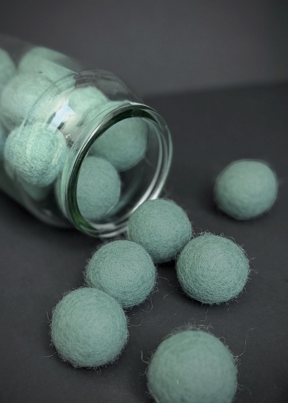 Pure Wool Felt Ball. Duck Egg
